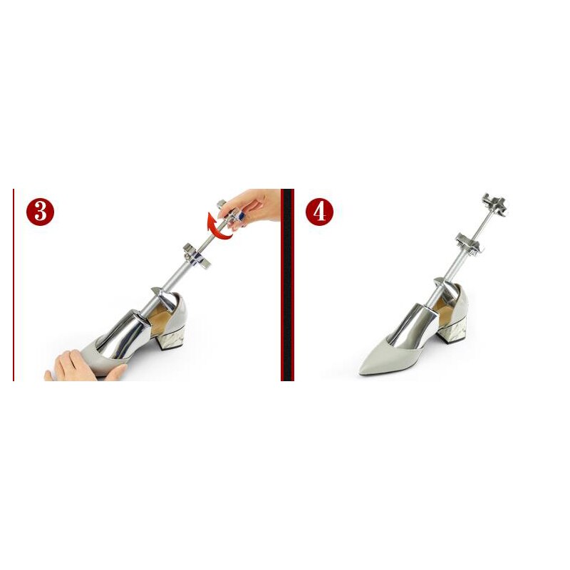 1 styk aluminiumslegering sko træ metal justerbar sko udvider kvinder sko bårer stål sko båre shaper