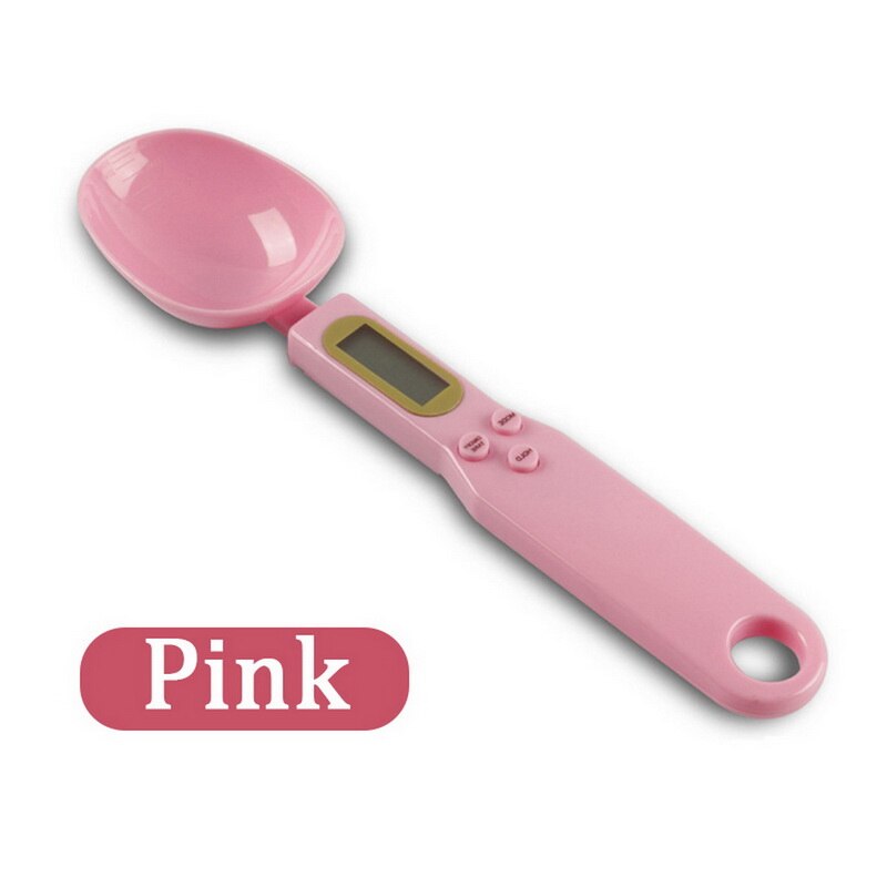 500g 0,1g capacidad café té balanza electrónica Digital cuchara medidora de cocina Dispositivo de pesaje pantalla LCD CookingNew: pink 500g 0.1g
