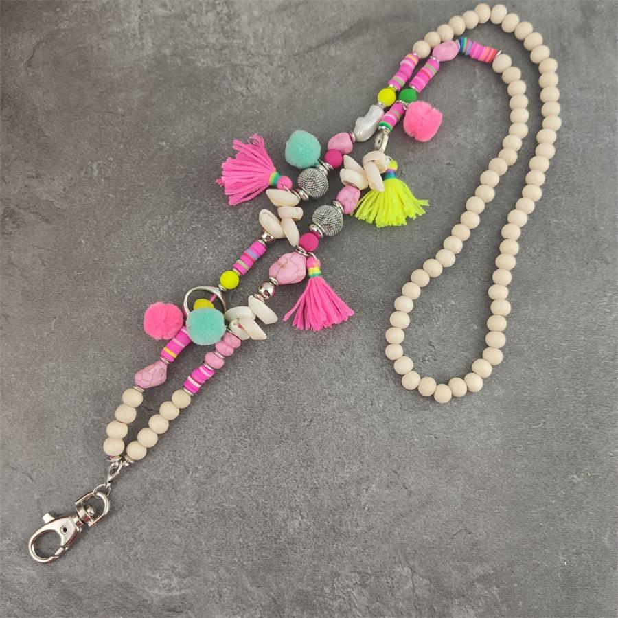 Boho Lanyard Helmillä - ID-korttiteline - Kesäranta Kaulakoru Tarvike