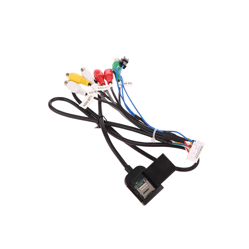Car Stereo Radio Cable 20 Pin Plug RCA Output AUX Wire Harness Wiring Connector With Fan Header For ZHANGXUN Android Navigation