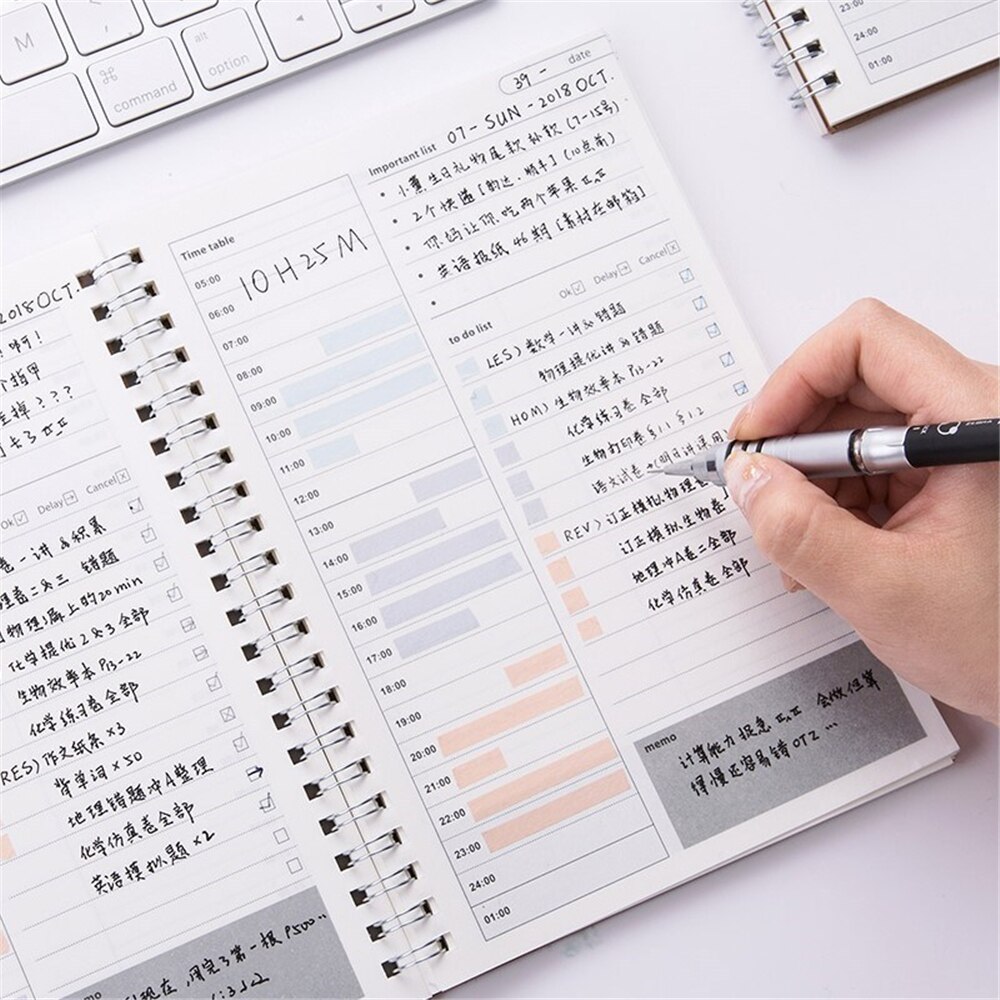 Useful NoteBook Schedule Planner Organizer Time Management Efficiency Manual Agenda Notebooks Agenda Daily Journals Planner