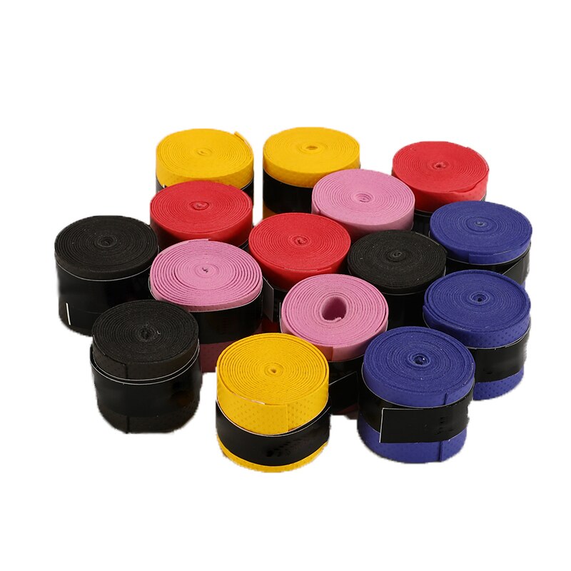 60 pz colorato anti-scontrino Da tennis Overgrip Nastro Fasce badminton schiacciare Racchetta presa nastro Racchetta Accessori