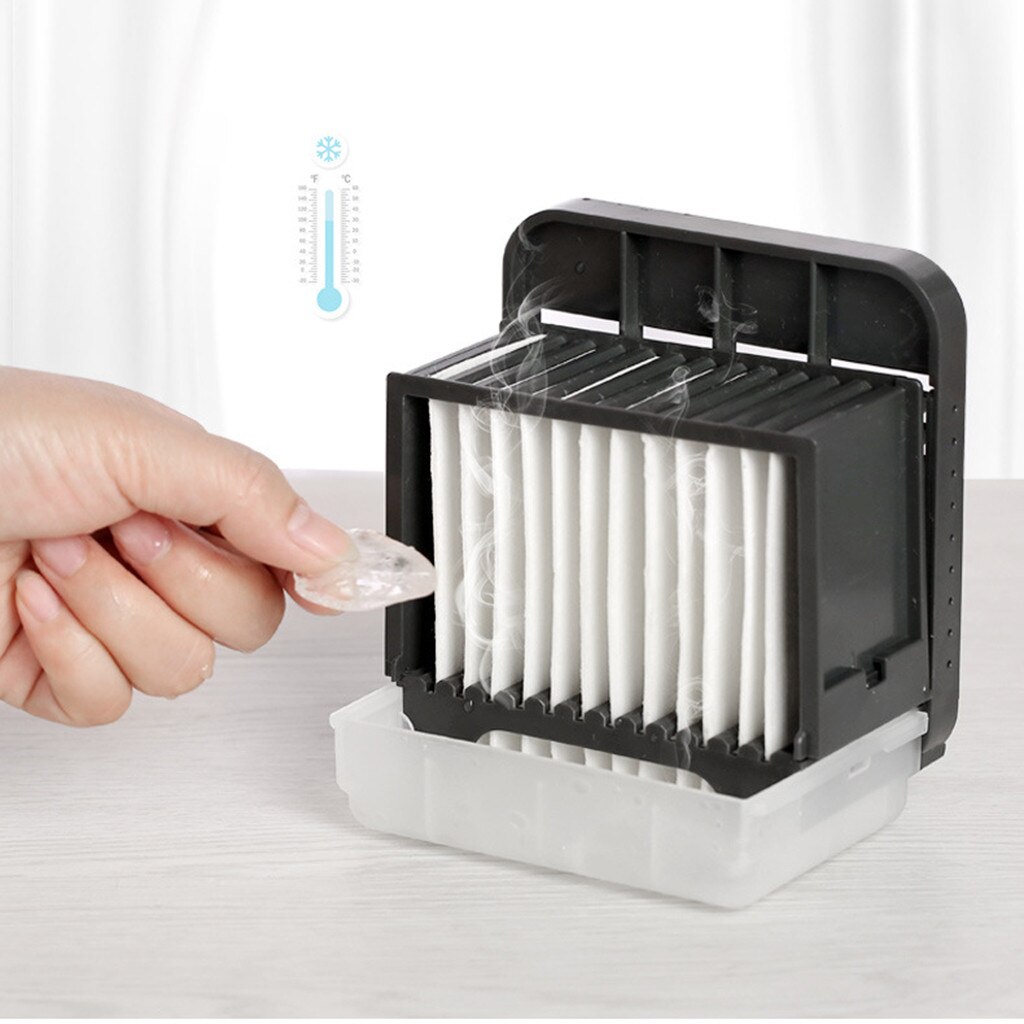 Mini USB Portable Air Conditioner Fan Digital Conditioning Purifier Light Desktop Air Cooler Cooling Fan For Bedroom Home Office