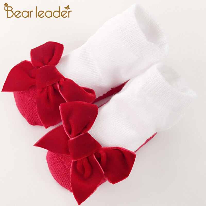Bear Leader Baby Girl Patchwork Socks Toddler Cute Autumn Winter Socks Kids Bowknot Baby Clothing Infant Accessories