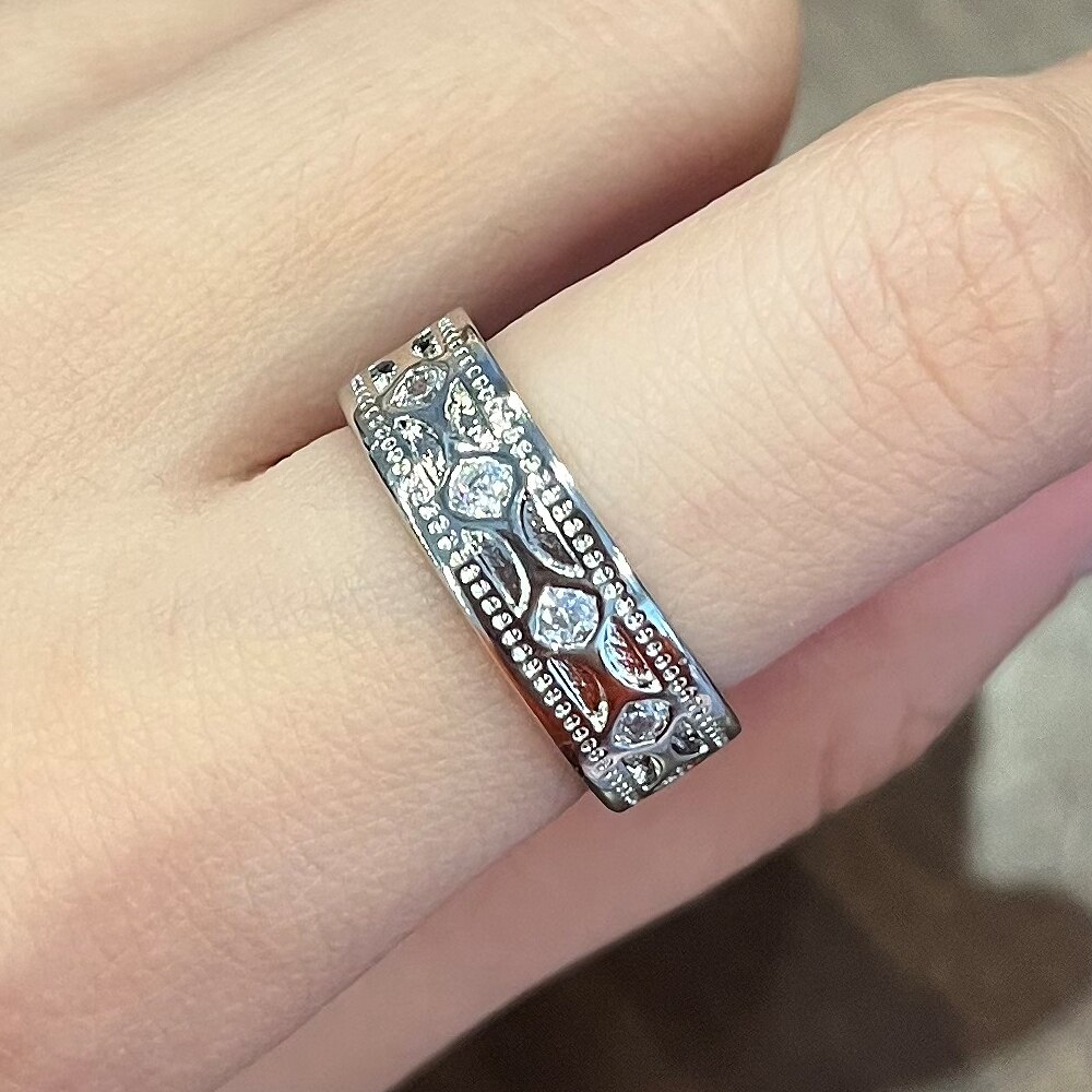 Huitan Trendy Luxe Paar Ringen Voor Mannen/Vrouwen Voorstel Engagement Wedding Bands Ringen 2022 Mode-sieraden