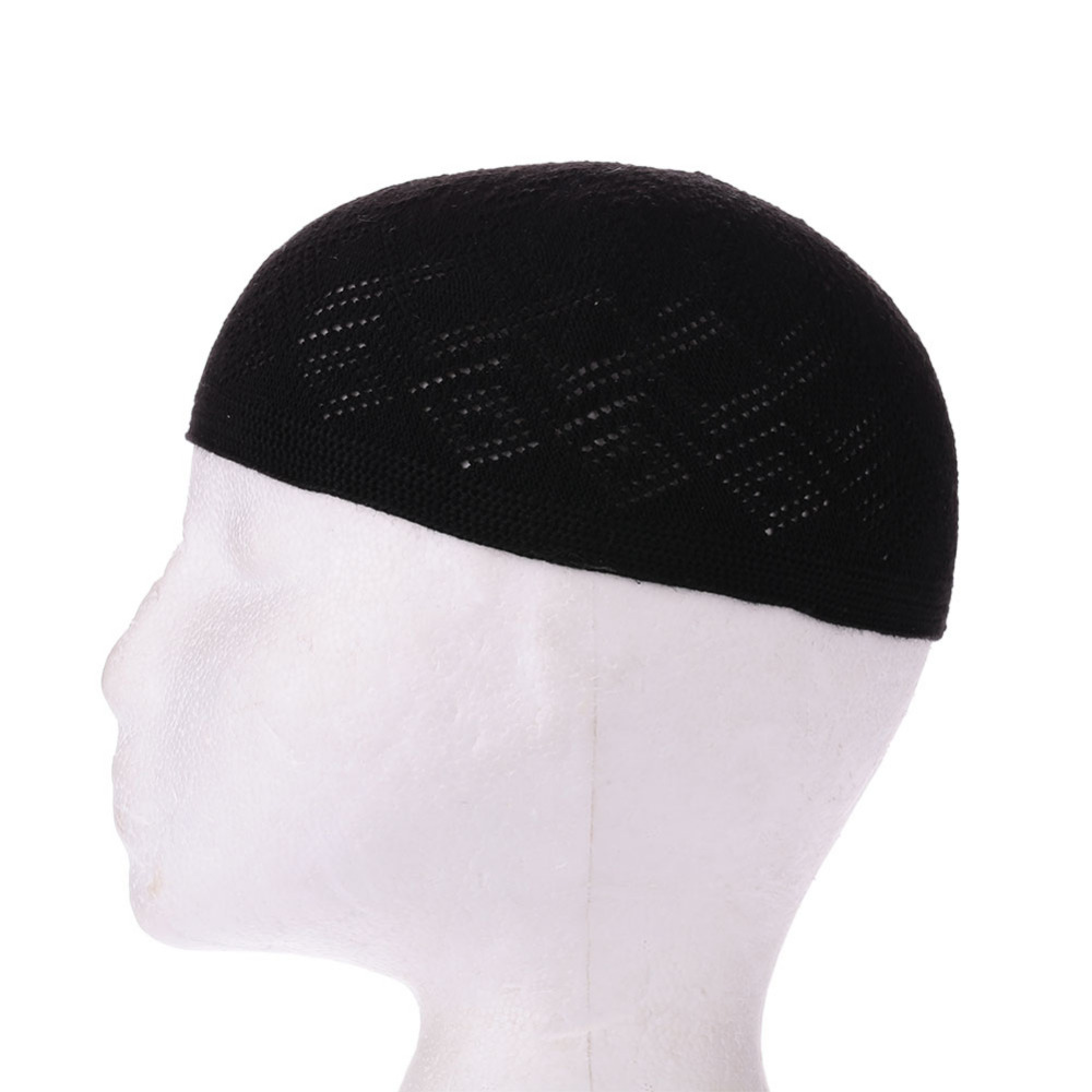 Moslim Gebed Kufi Hoed, Mannen Witte Moslim Gebed Hoofddeksels Cap Islamitische Aanbidding Gebedshoed Kofia Topi Cap voor Ronde Cap Mannelijke Moskee Hoofddeksels(58