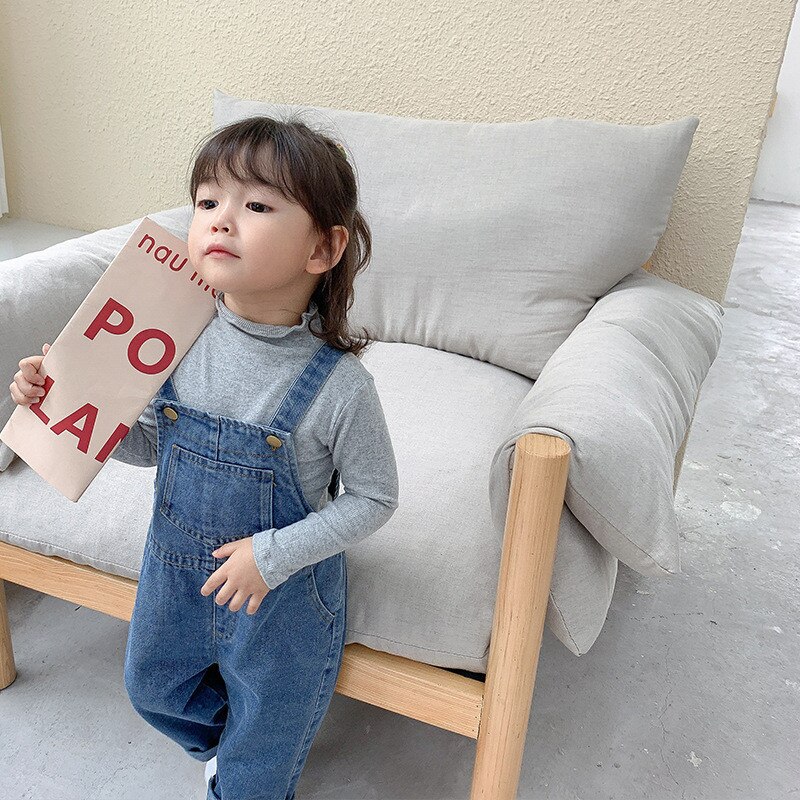 Kinderen Overalls Jongens Meisjes Denim Broek Lente Herfst Alle-Match Jeans Peuter Kids Losse Overalls