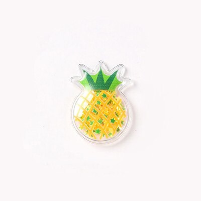 20Pcs Lucency PVC Fruit Quicksand Sequins Scrapbook Patch DIY Craft Supplies Sewing Girls Handmade Hair Tie Hairpin Accessories: Pineapple