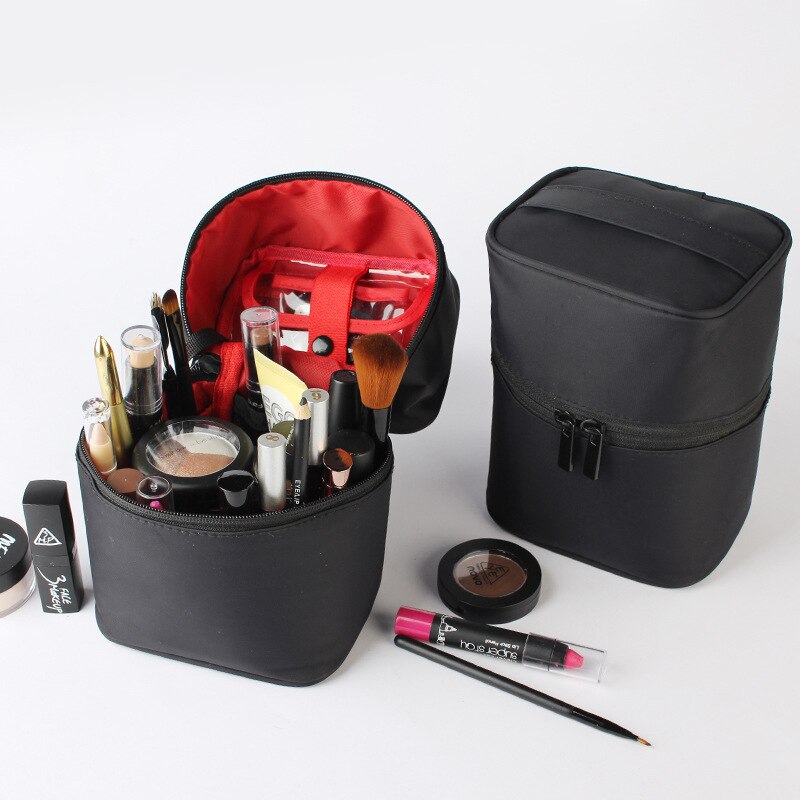 Lynlås mand kvinder makeup taske nylon kosmetik taske skønhed etui make up organizer toilettaske sæt opbevaring rejse vask pose