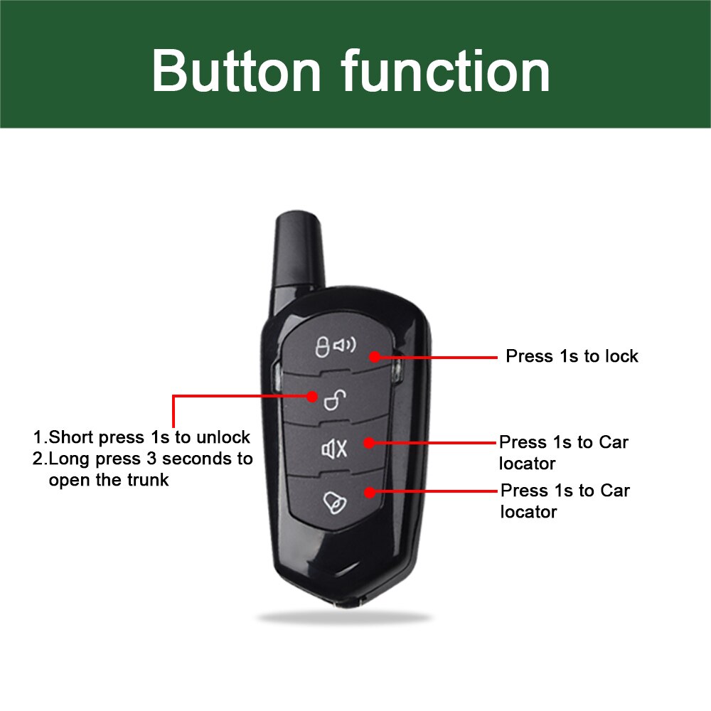 GIORDON Universal- Auto Alarm Systeme Auto Fernbedienung Zentrale Bausatz Türschloss Keyless Mit Fernbedienung Automobil signalgeber
