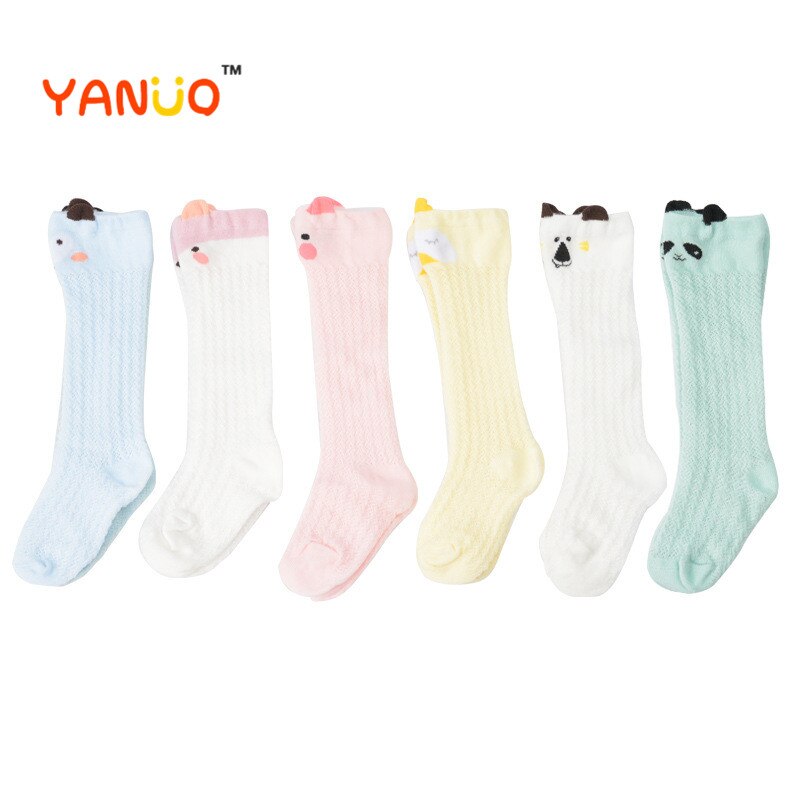 Ultratynde søde dyr strømpe til oy piger benvarmere baby myggesikre strømper børn sokker tegneserie åndbar strømpe
