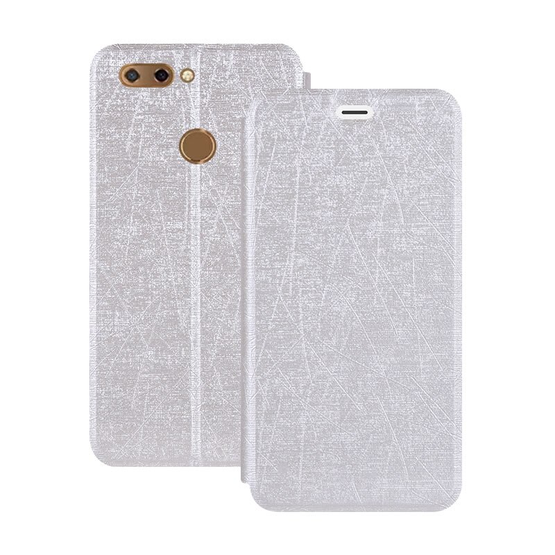 ZTE Blade V9 case Funda ZTE V10 blade cover silicone soft TPU PU leather case Slim stand cover voor ZTE blade V8 flip case coque: For ZTE V9 / WHITE