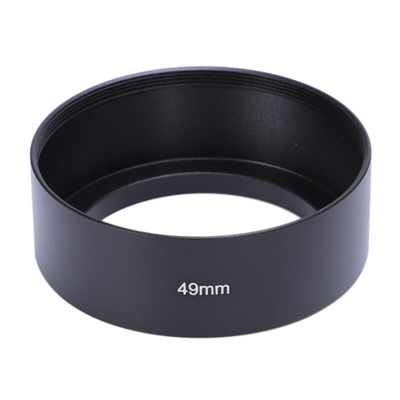 49Mm Mount Standaard Metalen Zonnekap Voor Canon Nikon Pentax Sony Olympus