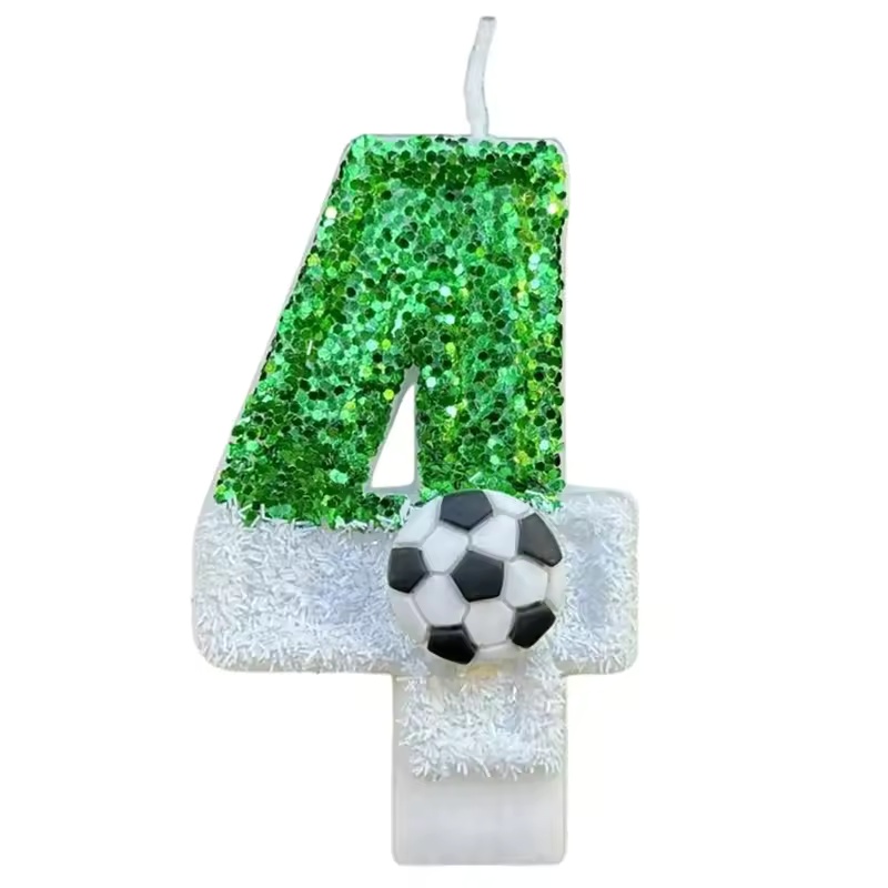 0-9 nummer verjaardagskaarsen originele twee kleuren geleidelijke verandering voetbalstijl verjaardagstaart digitale feestkaarsen decoratie: Light Grey