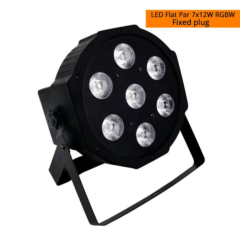 SHEHDS LED 7x12W RGBW lumière Par avec DMX512 IN/OUT et puissance IN & OUT pour DJ Stages discothèques hôtels Disco fête d'anniversaire de famille: Fixed Plug LED 7x12 / Uk Plug