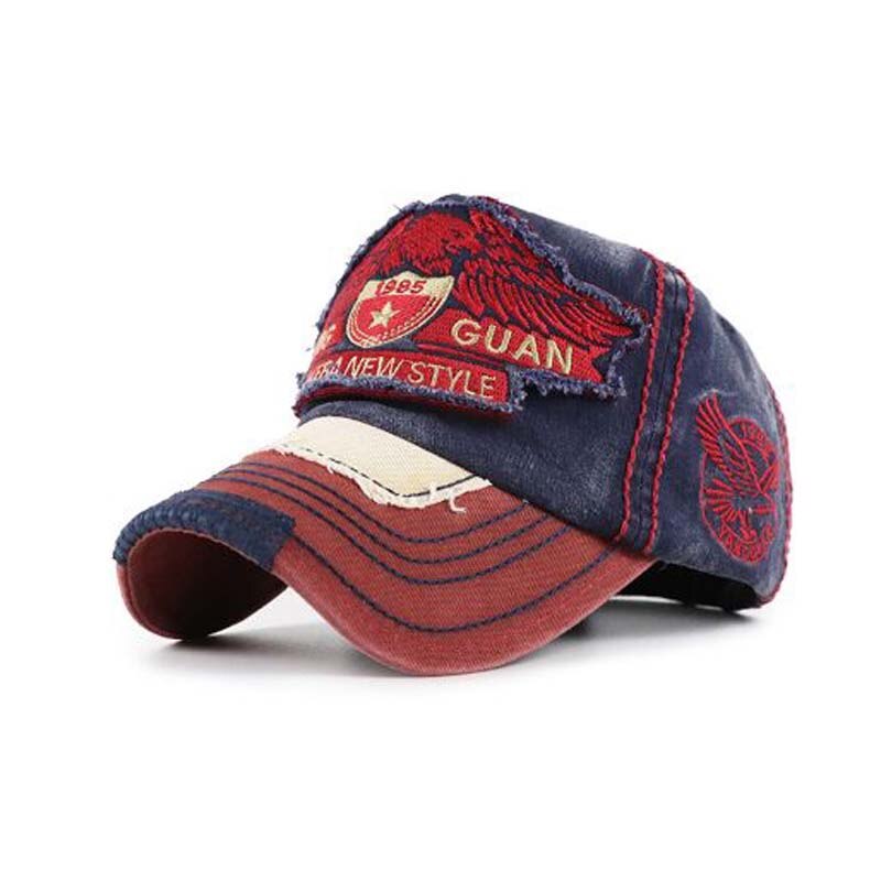 Gorras de béisbol con bordado de Europa América para padres e hijos, de algodón con gorras de béisbol Cierre trasero, sombreros para hombres y mujeres: Azul / children 54cm