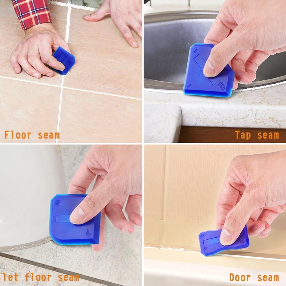 4 stk/sett silikon baderom kjøkkenrammer fugemasse tetninger fugemassefjerner spreder spatel fugemiddel fugeverktøy