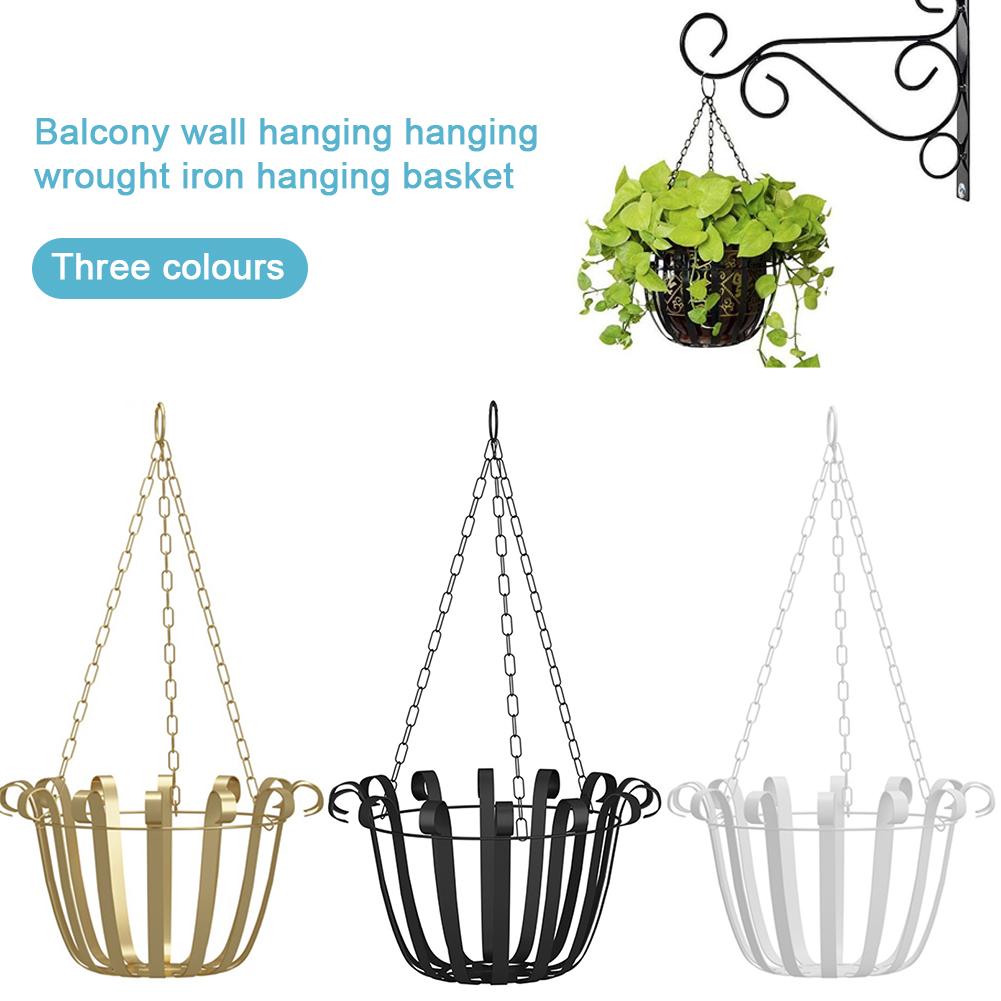 1 Pcs Iron Wall Hanging Flower Stand Brackets Hooks for Garden Basket Lantern Lawn Light Flower Pots Plant Hanger Gardening