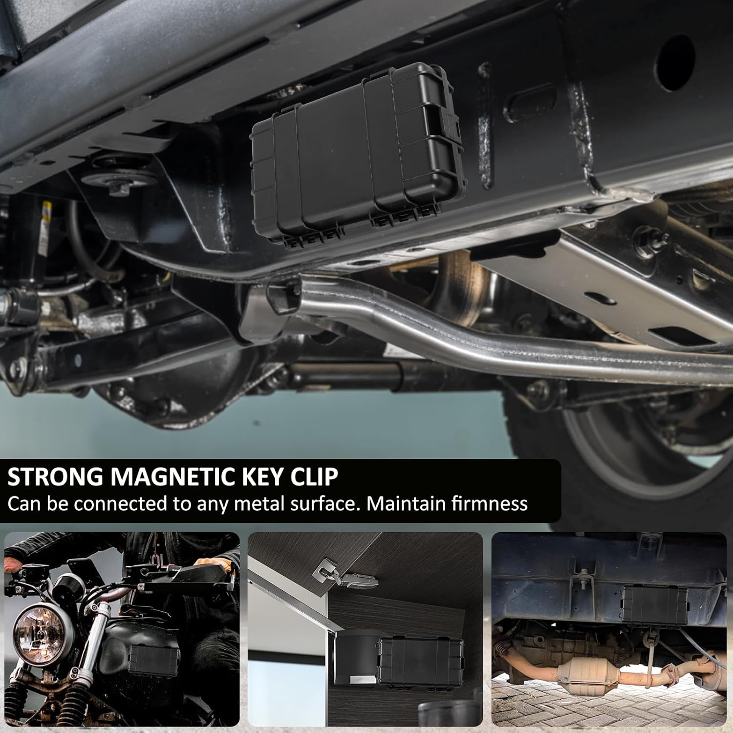 Waterdichte Onderwagen Sleutelhanger Magnetische Sleutelhouder Onder Auto Waterdichte Sleutelhouder Outdoor Magnetische Sleutelkast Stevige Draagbare Sleutelhanger