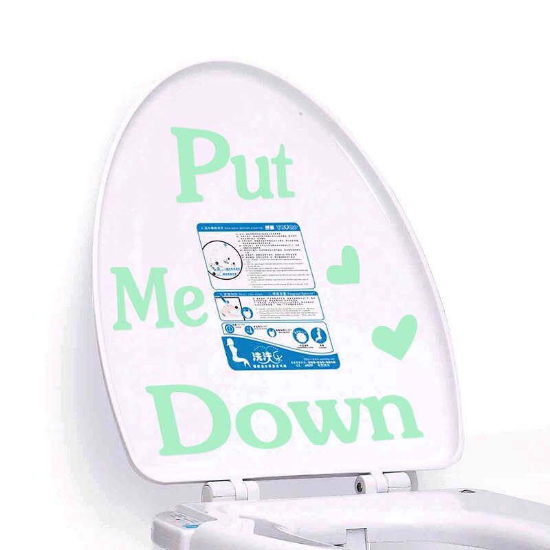 Zet me neer glow in the dark toilet sticker