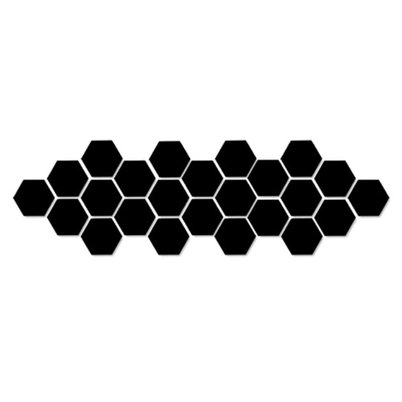 Pegatinas de espejo acrílico para pared lámina de espejo decorativa Hexagonal extraíble, autoadhesiva, para decoración del hogar, sala de estar, dormitorio, 12 Uds.: 1 / 80x70x40CM