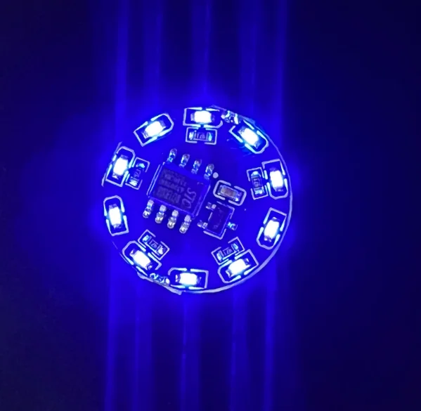 1Pcs 16Modes Magnetic Control Lamp Wireless Led Light for Diy Robots/cars Toys Model Making Scene Materials with Battery: Silver