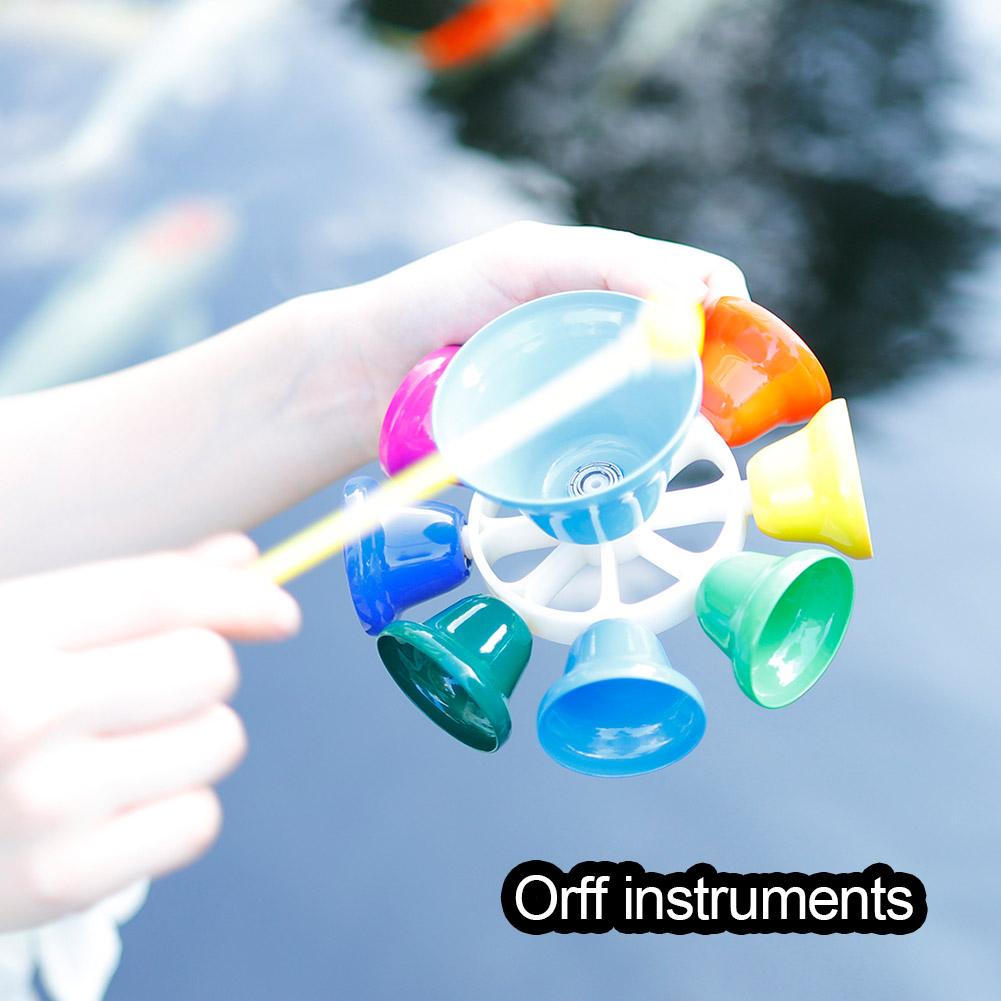 Orff Musical Instrument 8 Tone Rotating Clock Class Bell Rotating Class Bell Kids Percussion Musical Instruments Play Toys