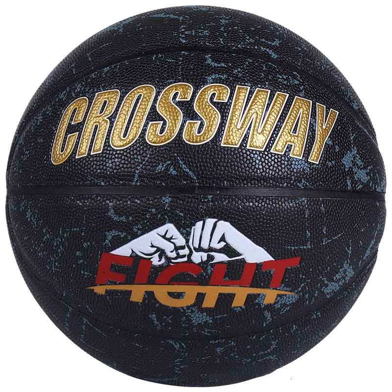 Pelota de baloncesto de PU Crossway, estándar oficial, 7 #, baloncesto Street Freestyle, Basket Ball de entrenamiento con Pin de bolsa de red: golden black