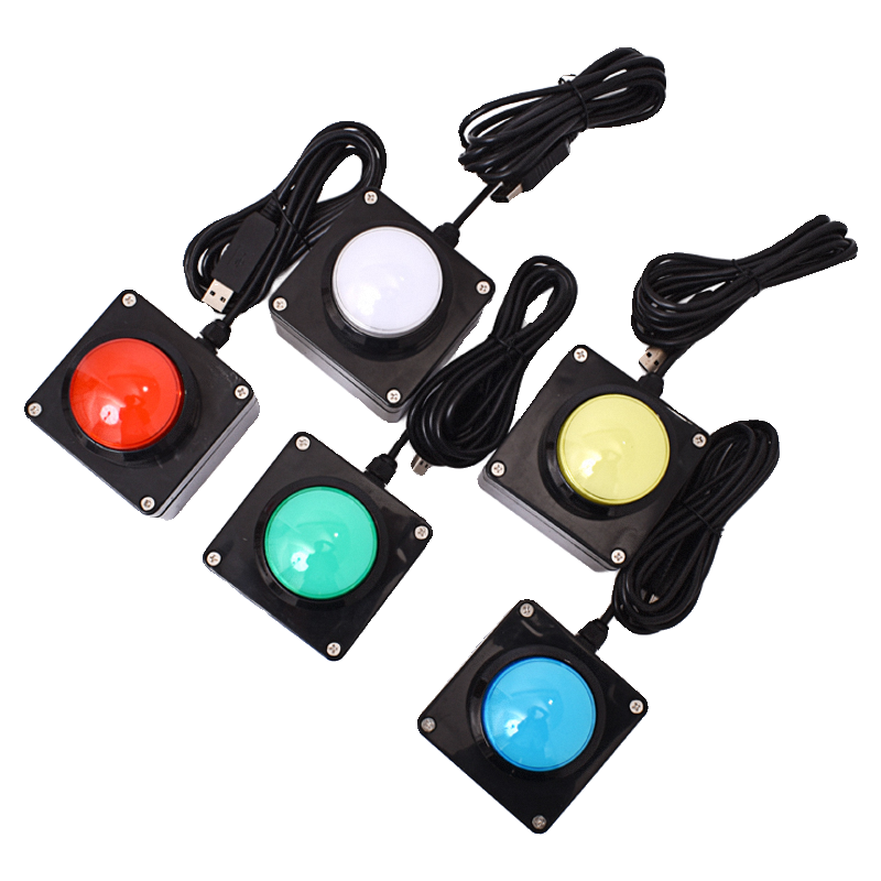 60mm USB Custom Button Wireless Remote Control Buzzer Wireless Lottery Computer Mouse Simulation Shortcut Keyboard