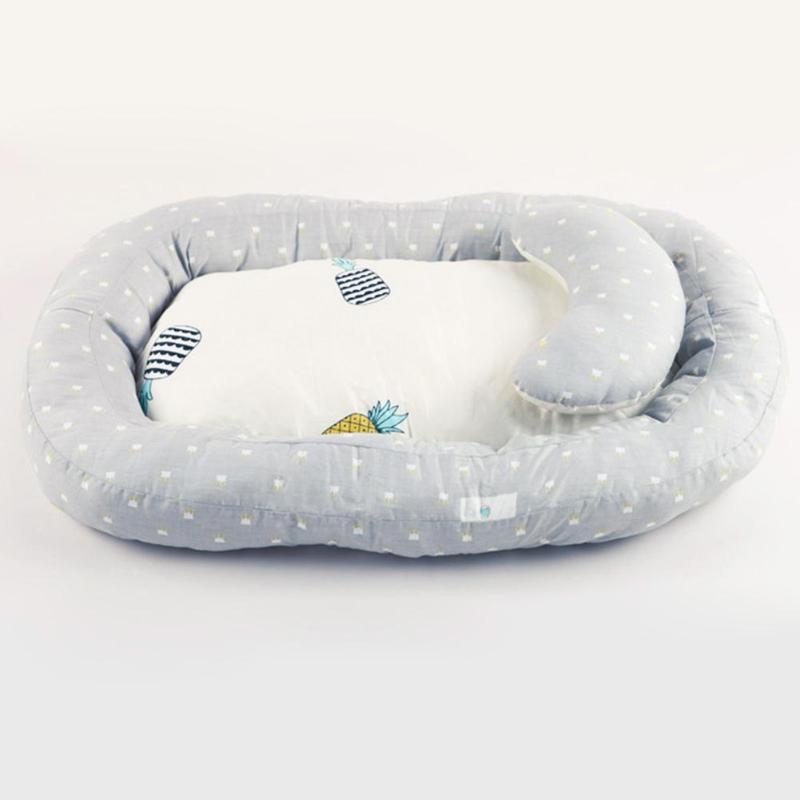 Baby reden seng med pude bærbar krybbe rejse seng spædbarn toddler bomuld vugge til nyfødt baby seng bassinet kofanger