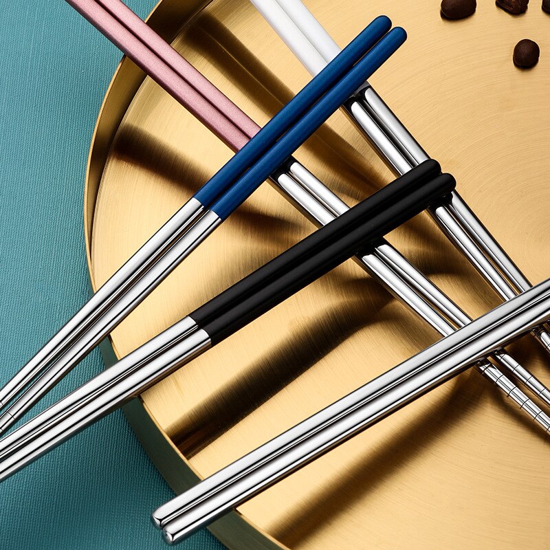 1Pair Japanese Korean Style Chinese Chopsticks Sushi Sticks Noodles Rolls Food Home Tableware Kitchen Tool Portable Reusable