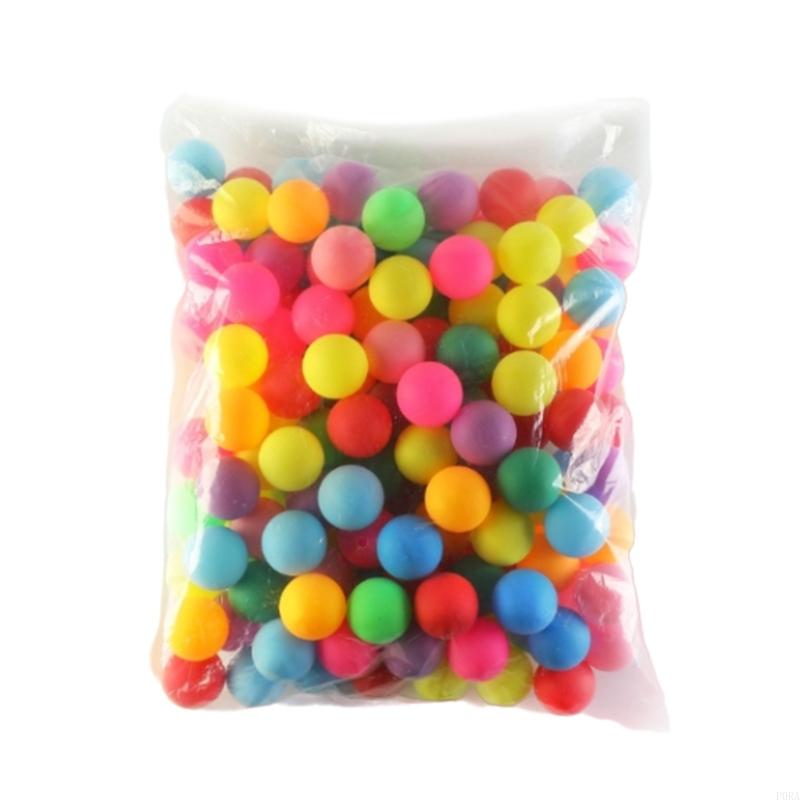 P0RA 50pcs Farbige Pingpong -Ball -Unterhaltungstisch Tennisball Waschbarer Spielball