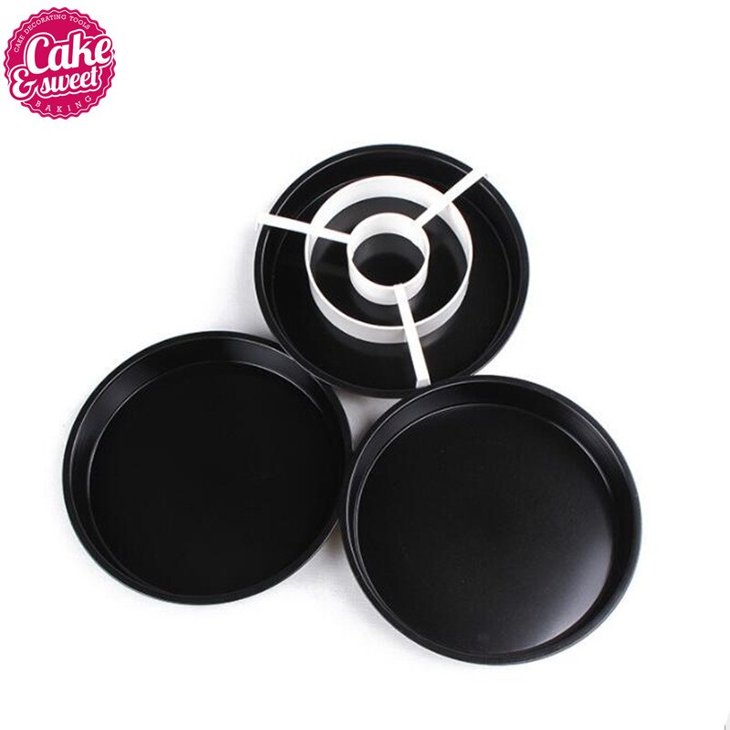 9 " non-stick bakform plåt avdelare set 4pc/ set 3 bakning kakform med 1 kakgaller pizzaform köksredskap gör-det-själv bakverktyg: 4 st