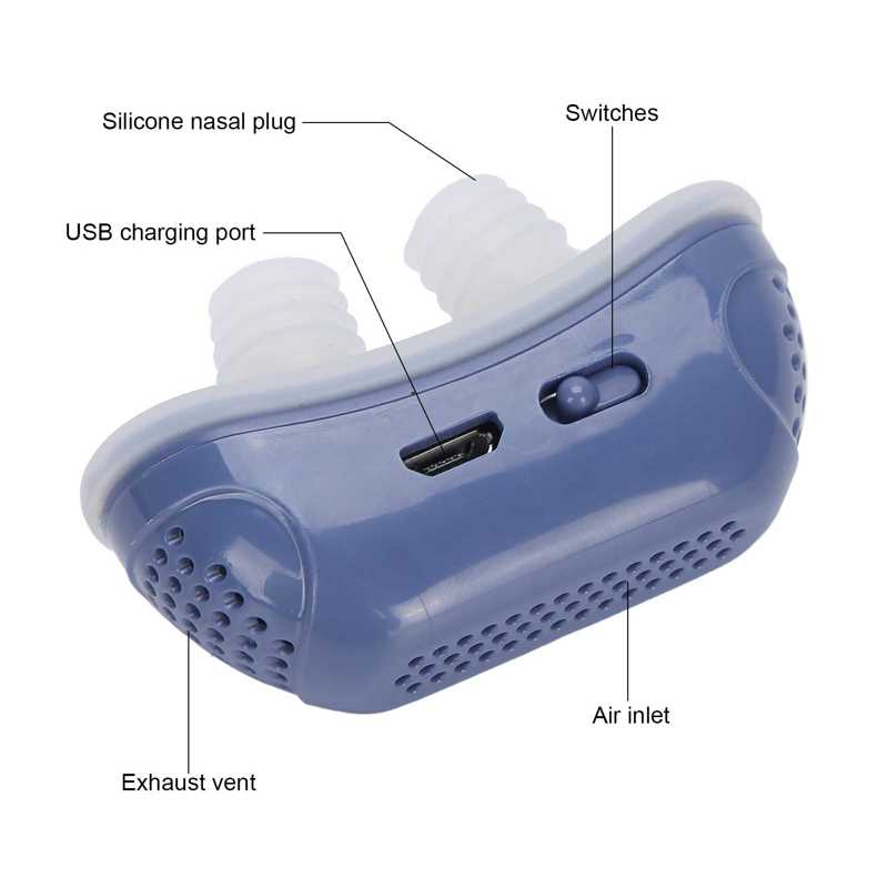 Slaap Snurken Elektrische Anti Snurken Apparaat Usb Huishoudelijke Unisex Draagbare Snore Stopper Voor Slaap Helpen Slapeloosheid Gezondheid