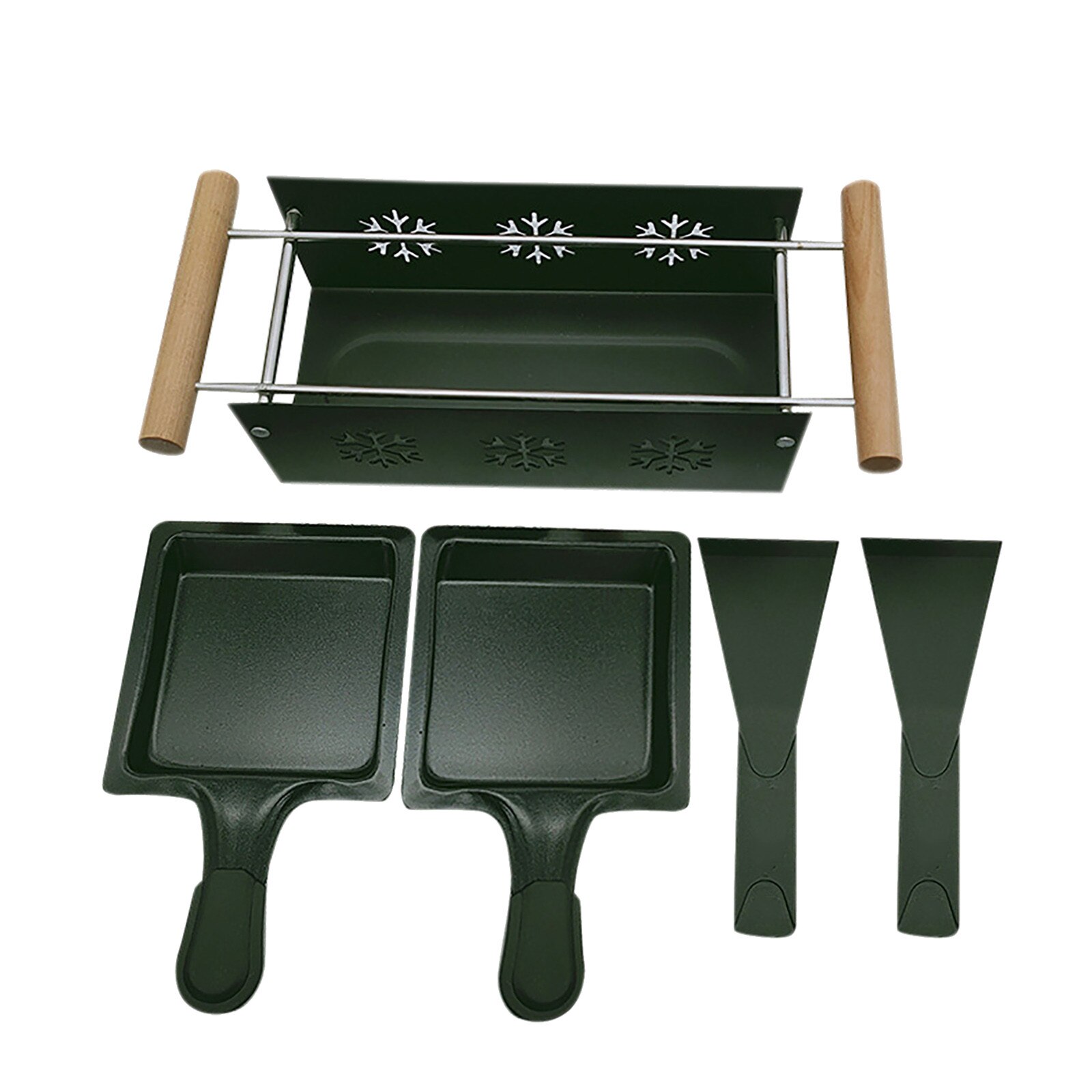 Portable Cheese Tray Mini Non-stick Butter Cheese Rotaster Pan Scottish Style BBQ Dish durable Baking Tray Tool D10