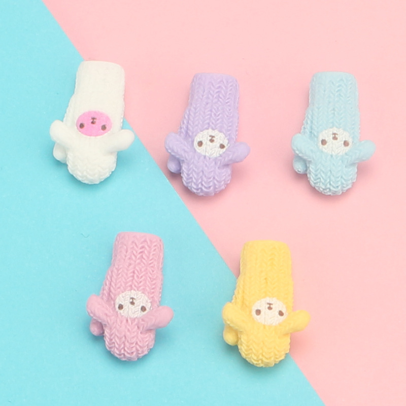 Gants en tricot pour maison de poupée, 20 pièces, Simulation, Miniature, maison de poupée, jeu, cuisine, étui de téléphone, accessoires pour cheveux, bricolage artisanat Scrapbook: Random Colors