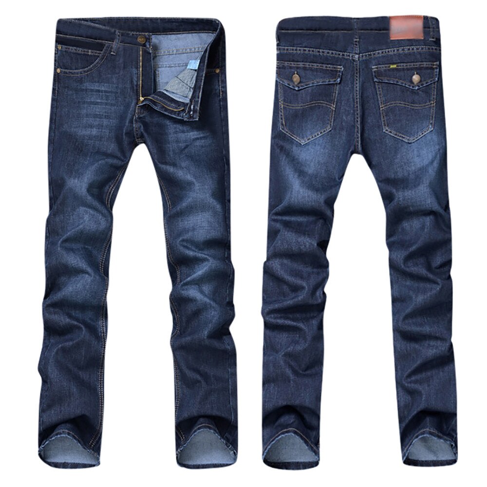 DOUDOULU Men's Casual Autumn Denim Cotton Hip Hop Loose Work Long Trousers Jeans Pants men jeans pants slim fit #30