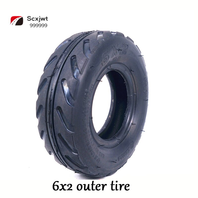 6 Inch Pneumatic Tire 6x2 Inner and Outer Tire Electric Scooter Non Pneumatic Explosion Proof Solid Tire Whole Wheel