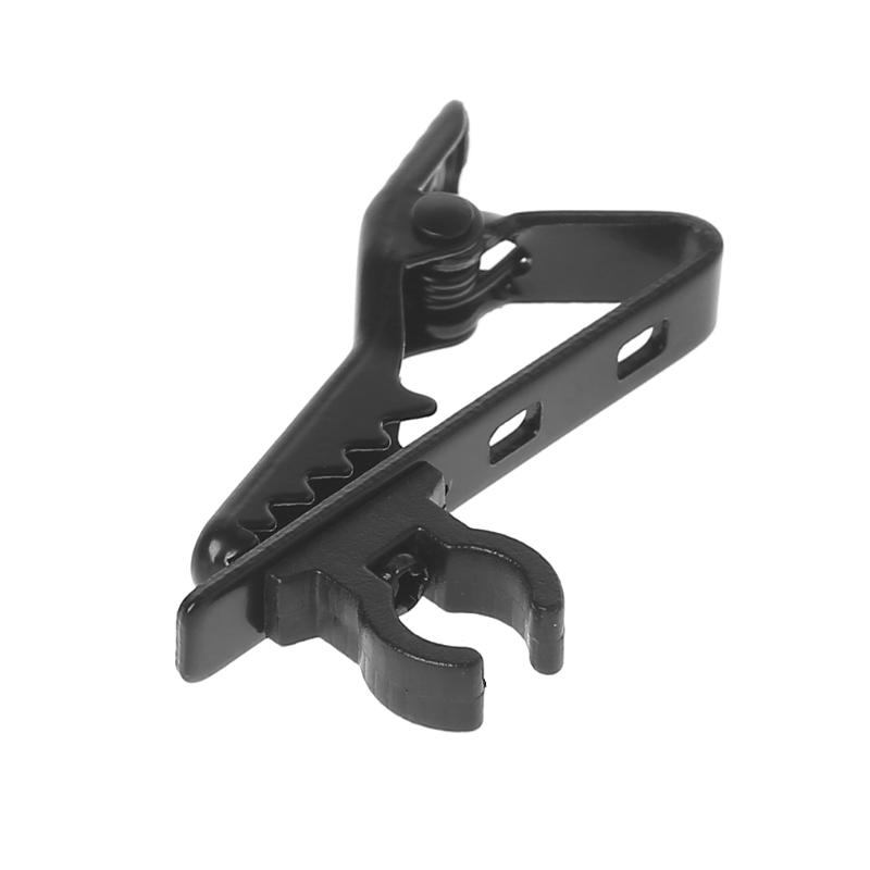 Universal Microphone Lapel Tie Clip Mini Clamp Portable Used For T-shirt Collar: black