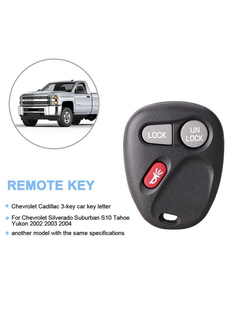 For Chevrolet Silverado Suburban S10 Tahoe Yukon 2002-2004 Car Remote Key 315 Mhz 3 Buttons Keyless Entry Key Fob KOBLEAR1XT