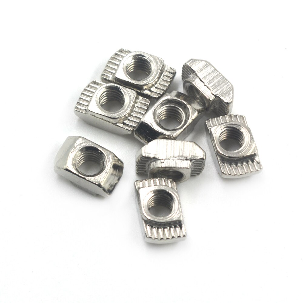 1515 aluminiumsprofiler med sporspor  m3/m4/m5 forniklede t-bolter hammerhodemutter 30/50/100 stk.