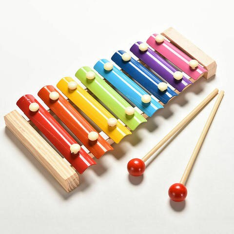 Baby musikk instrument leke tre xylofon barn barn musikalsk morsomme leker for baby jenter pedagogiske leker baby xylofon: Default Title