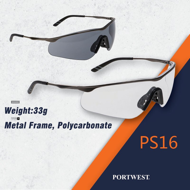 Postwest beskyttelsesbriller anti-ridse, støvtætte og stænksikre tech metal brille uv beskyttelse sikkerhedsbriller