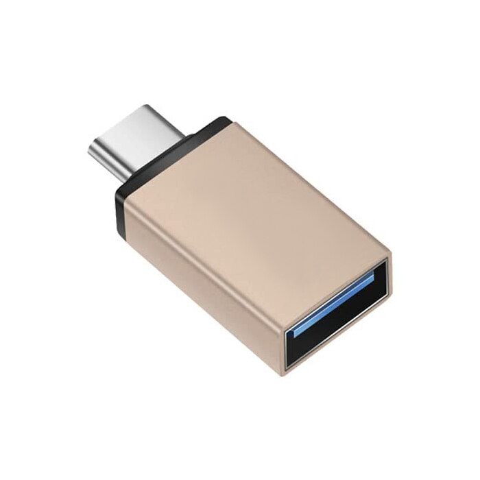 Usb C Adapter Usb 3.0 Naar Type C Otg Adapter Voor Macbookpro Xiaomi Huawei Samsung S10 Mini Usb Adapter Type-C Otg Kabel Converter: Gold