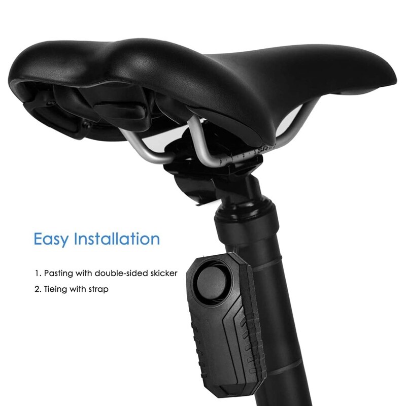 113Db Super Loud Wireless Motorcycle Bicycle Alarm Security Anti-Theft Alarm with Remote Control Waterproof Black