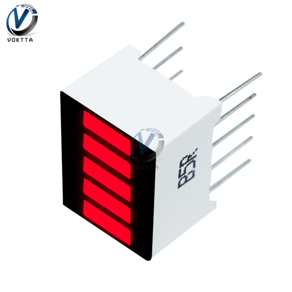 10 segment led bar lys display rød gul grøn blå 5 segment rød led display 4 farve led batteri kapacitet display modul