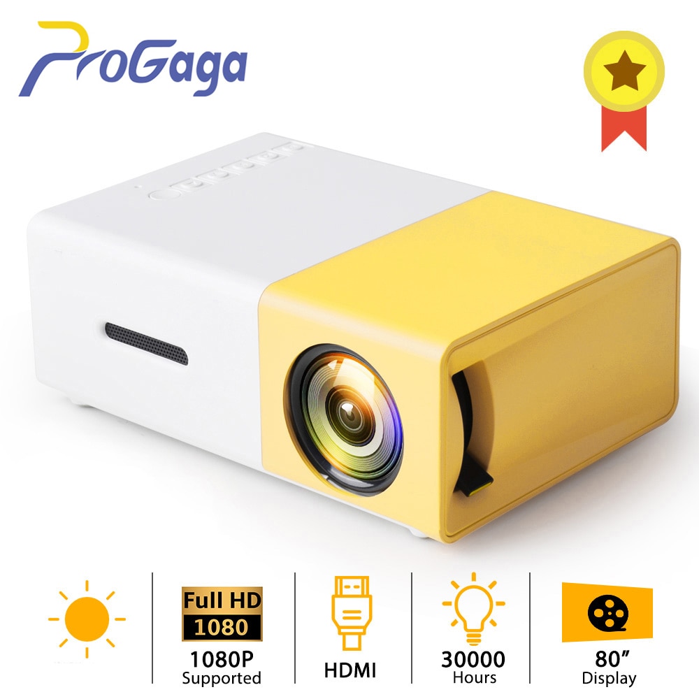 Progaga YG300 Pro Projector Led Mini Voor Full Hd 1080P 3D Projector Hdmi Usb Audio Draagbare Home Theater Media video Speler