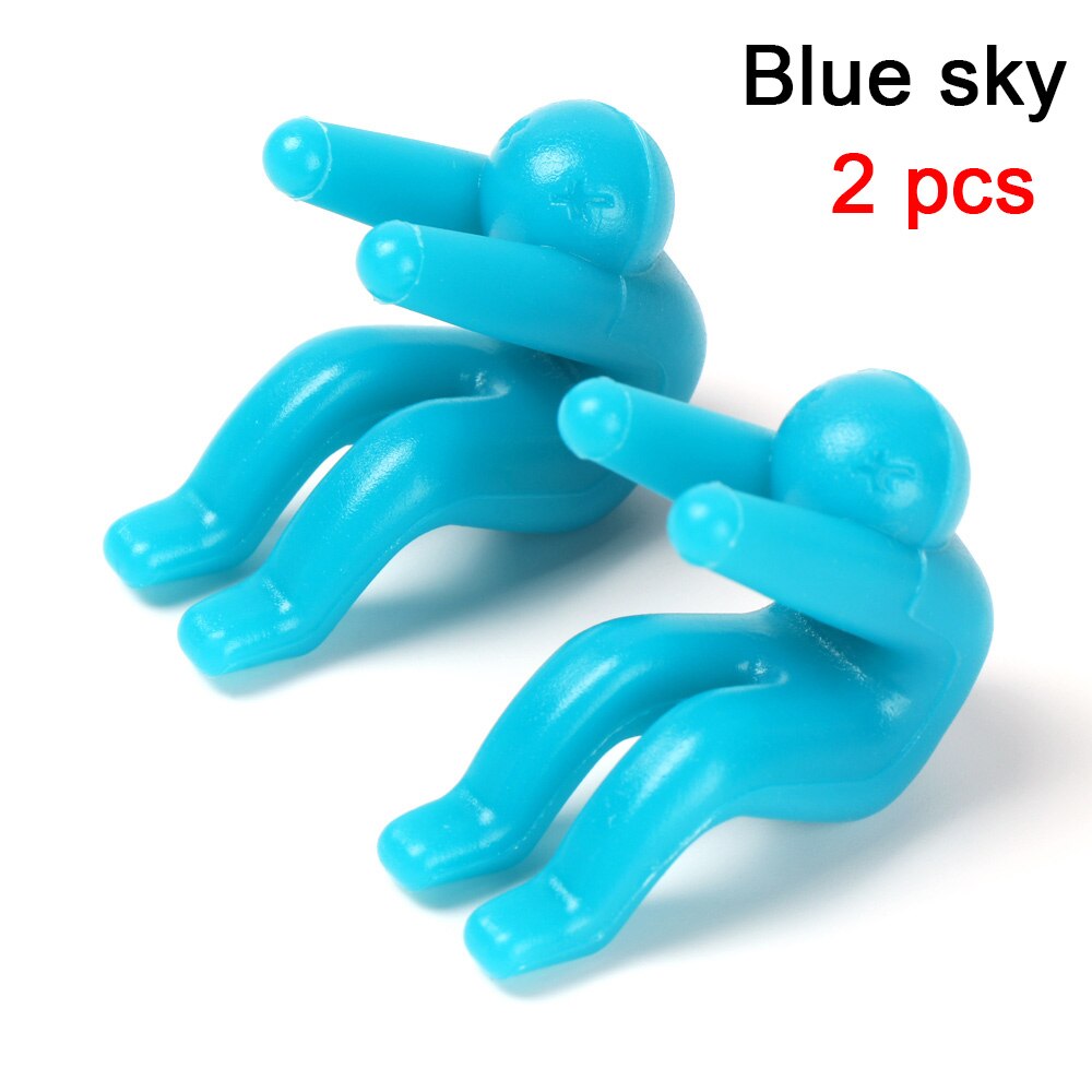 2PC verschütten-nachweisen Topf Clips Deckel Heber Für Suppe Topf Küche Werkzeuge Deckel Stehen Silikon Wärme Beständig Halfter CF-35: Blau Himmel