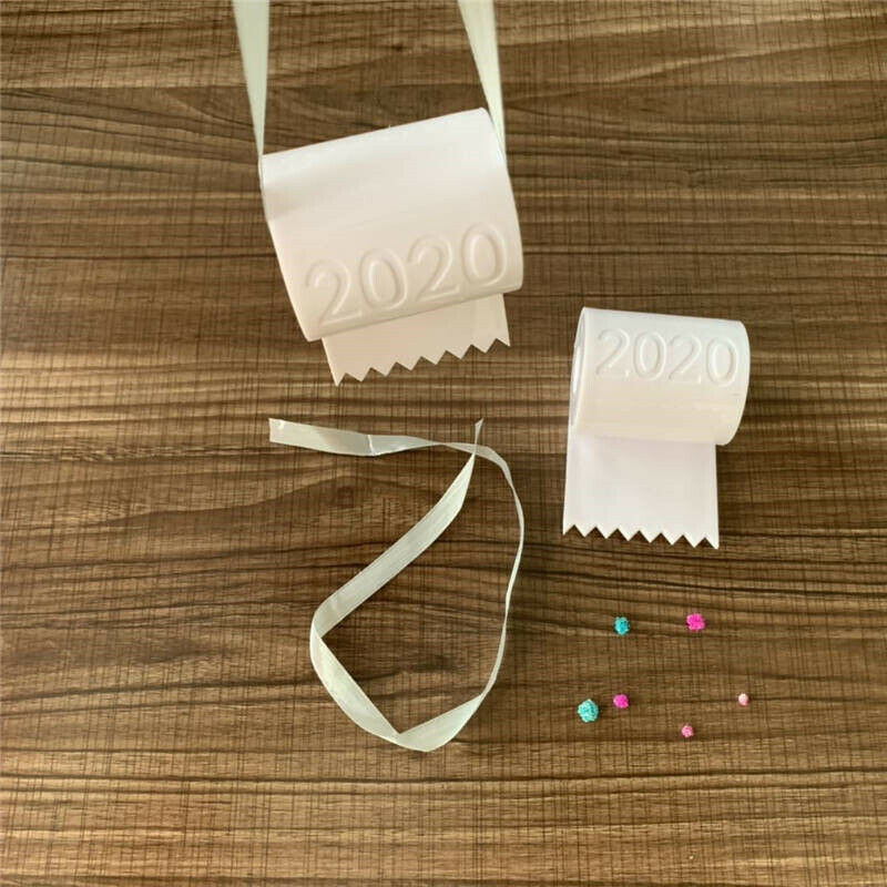 Toilet Paper Roll Xmas Tree Ornaments Christmas Tree Hanging Pendant Ornament DIY Festival Shape Decorations