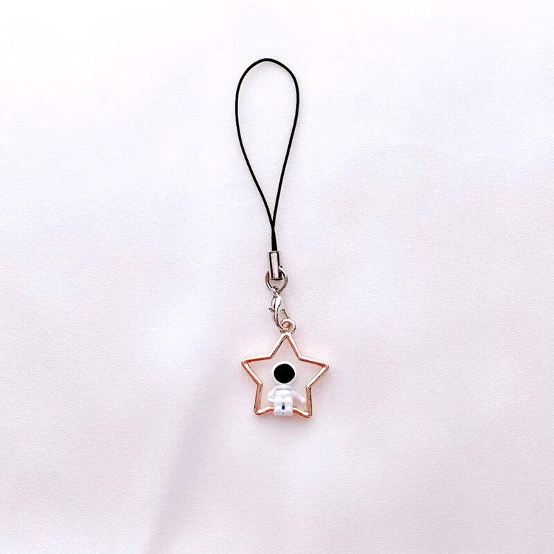 Cute Astronaut Star Moon Smart Phone Strap Lanyards for iPhone/Samsung Case Keys Chain Mobile Phone Strap Rope Phone Charms